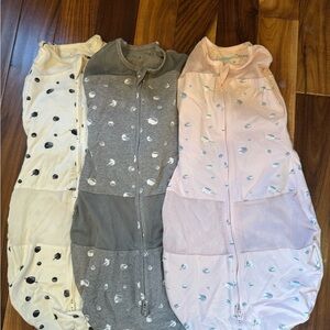 Happiest baby sleepsacks Set - Cream, Gray, and Pink